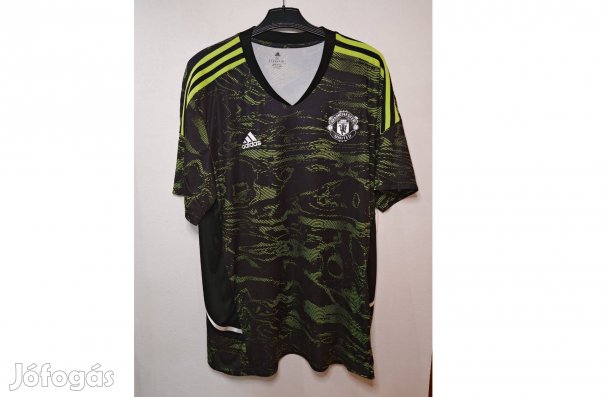 Manchester United eredeti adidas 2021-22 fekete zöld edzőmez (3XL)
