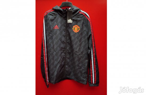 Manchester United eredeti adidas fekete mintás széldzseki (M)