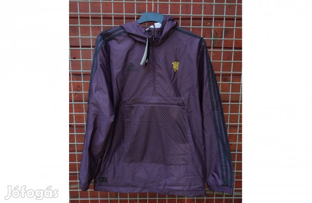Manchester United eredeti adidas lila bebújós széldzseki (M)