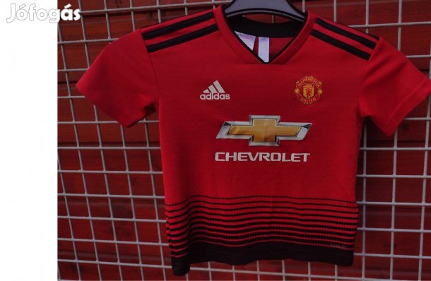 Manchester United eredeti adidas piros fekete gyerek mez (110)
