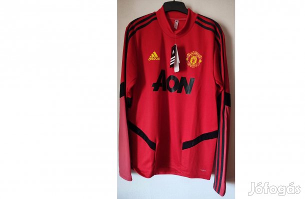 Manchester United eredeti adidas piros hosszú ujjú edző felső (M)
