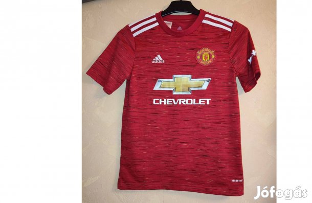 Manchester United eredeti adidas piros mintás 2020 gyerek mez (152)
