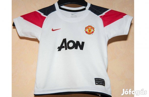 Manchester United eredeti fehér Nike 2010-11 baby focimez (74-80)