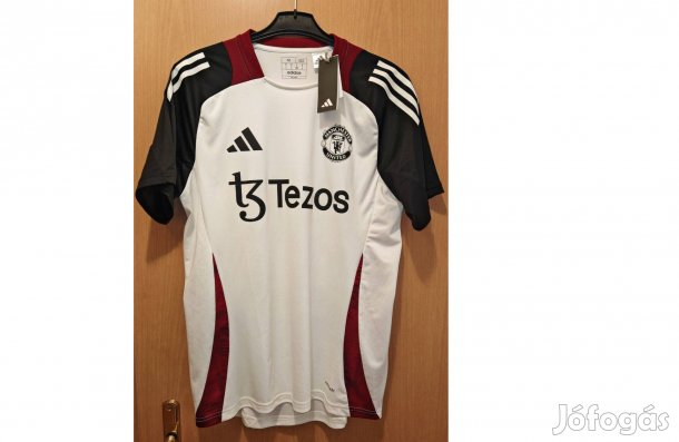Manchester United eredeti fehér bordó fekete adidas 24-25 edzőmez
