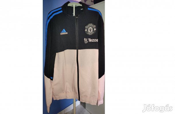 Manchester United eredeti fekete barack adidas cipzáras felső (M)