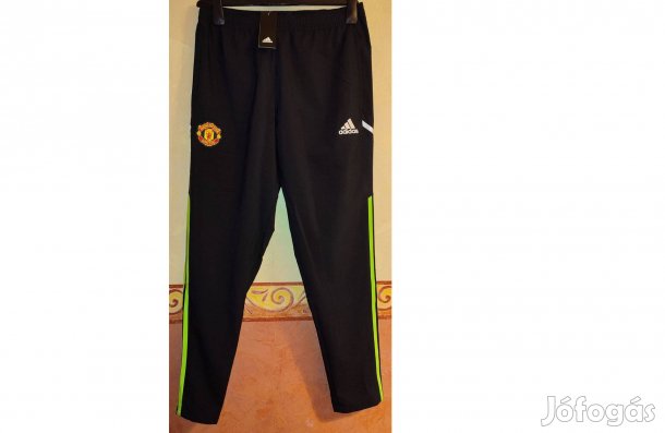 Manchester United eredeti fekete zöld adidas hosszúnadrág (M)