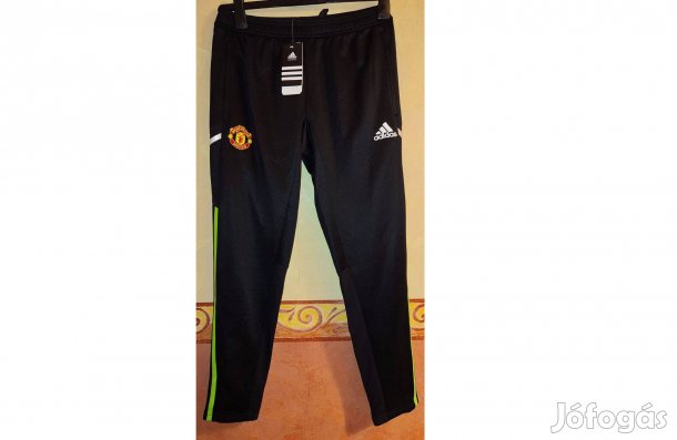 Manchester United eredeti fekete zöld adidas hosszúnadrág (M) II