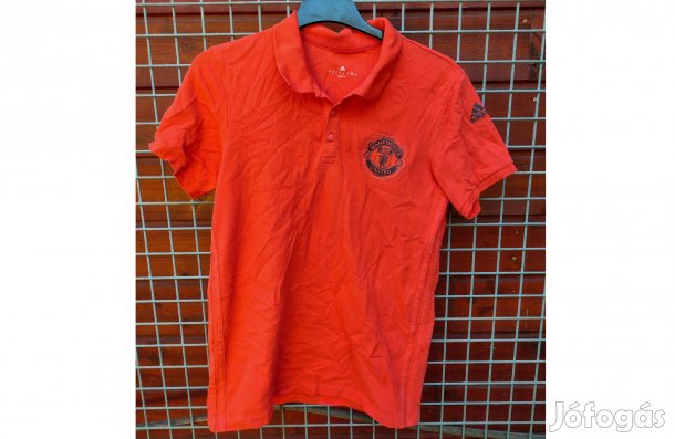 Manchester United eredeti narancssárga adidas galléros póló (L)