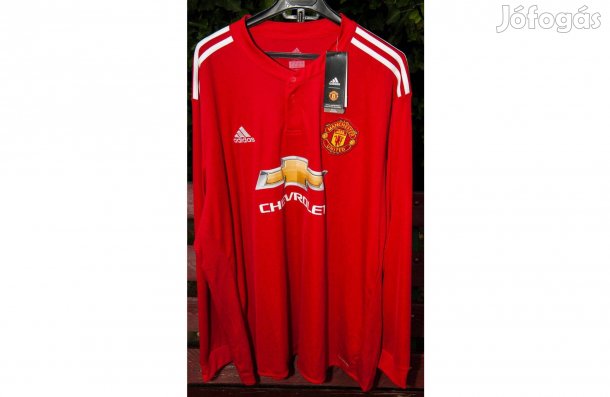 Manchester United eredeti piros adidas 2017-18 hosszú ujjú mez (3XL)