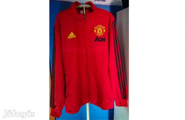Manchester United eredeti piros adidas cipzáras felső (M, L)
