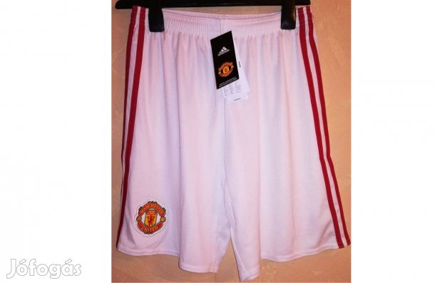 Manchester United eredeti piros-fehér adidas rövid nadrág (176)