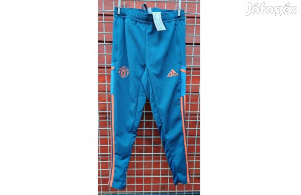 Manchester United eredeti szürkéskék narancs adidas hosszú nadrág (S)