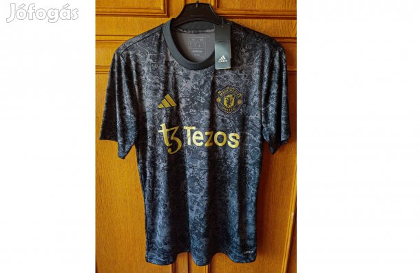 Manchester United fekete arany eredeti adidas 2023-24 mez (M-es)