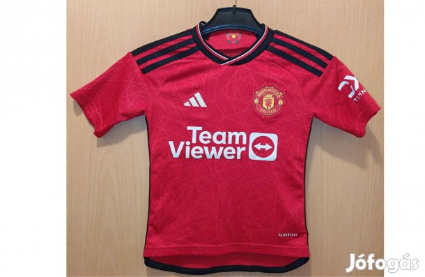 Manchester United piros eredeti adidas 2023-24 gyerek mez (128)