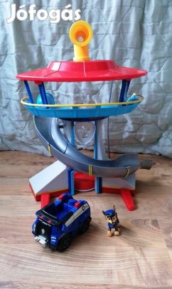 Mancs Őrjárat Őrtorony Chase figurával és rendőrautóval