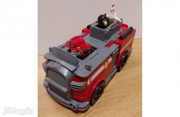 Mancs Őrjárat - Ride N Rescue Marshall 2 az 1-ben tűzoltóautó jármű