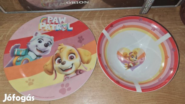 Mancs őrjárat kerámia tányérok 1500ft/db