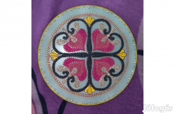 Mandala üvegfestészet kézműves , hibátlan , tartóval