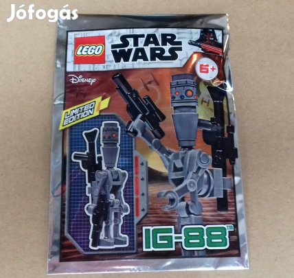 Mandalorian limitált, új Star Wars LEGO IG-88 minifigura utánvét Fox G