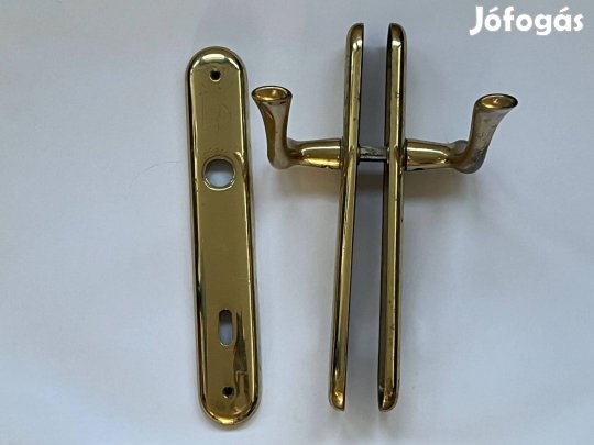 Mandelli garnitúra Rézkilincs réz kilincs pajzs lakkozás sérült kopott