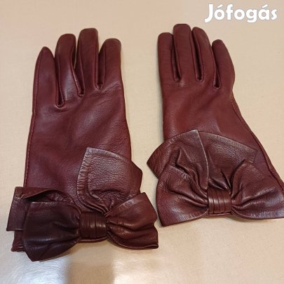 Mango bordó női masnis kesztyű ( M)