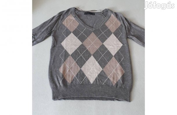 Mango kárókockás pulóver