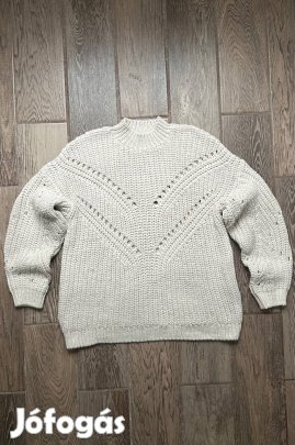 Mango kötött pulóver M Krém chunky knit
