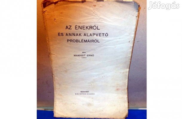 Manheit Ernő: Az énekről és annak alapvető problémáiról