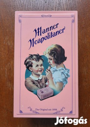 Manner fémdoboz pléhdoboz pléh süteményes kekszes doboz tároló díszdob