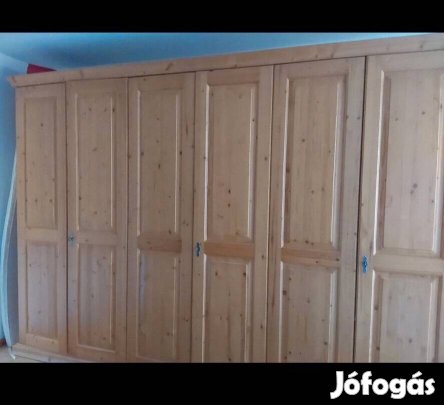 Manó bútor Alpi tömör fenyő Gardrób szekrény Országos kiszállítás