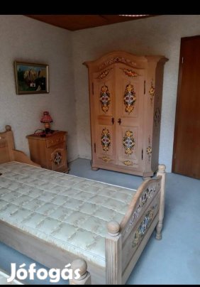 Manó bútor Augi tömör fenyő komplett hálószoba Ország -foglalózva