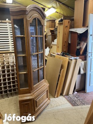 Manó bútor Ekig tölgy frontos sarok vitrin Országos kiszállítás