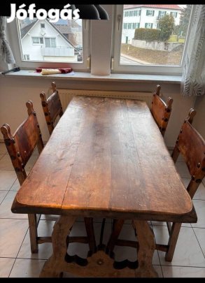 Manó bútor Veisze faragott étkező asztal székek Országos szállítás