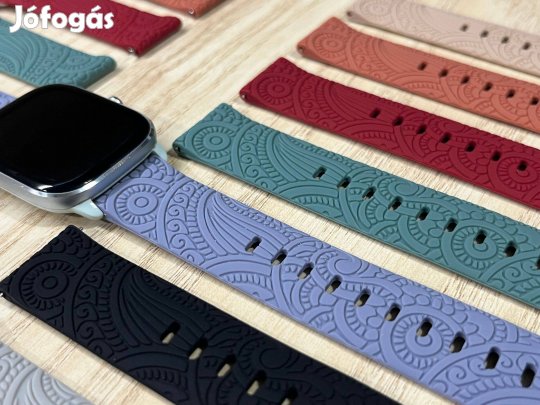 Maori mintás szilikon óraszíj 20mm-es órához
