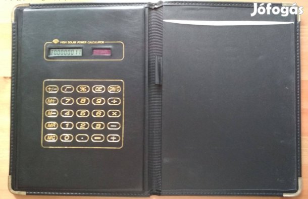 Mappa, nagyméretű számológéppel