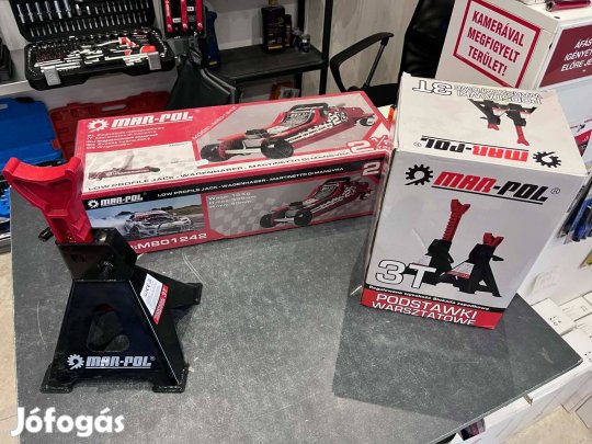 Mar-Pol alacsony profilú 2.5 emelő + 2db szerelő bak