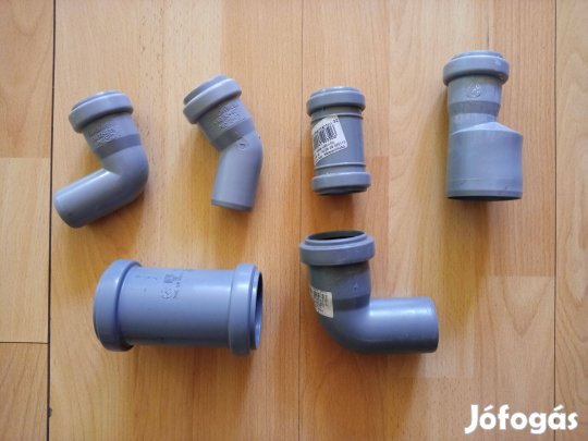 Maradék PVC lefolyó idomok 6 db