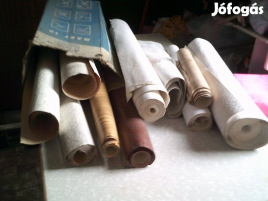 Maradék tapétatekercsek, különbözőek, eladók