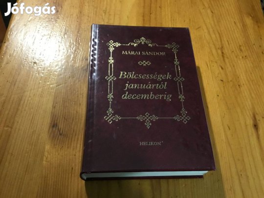 Márai Sándor: Bölcsességek januártól decemberig,bőrkötésben