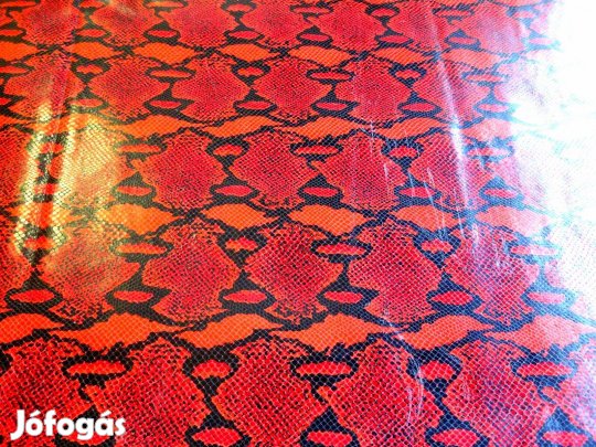 Marhabőr python kígyó mintás piros