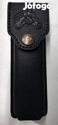 Marhabőrből kézzel készült bicskatok, álló, kisebb változat