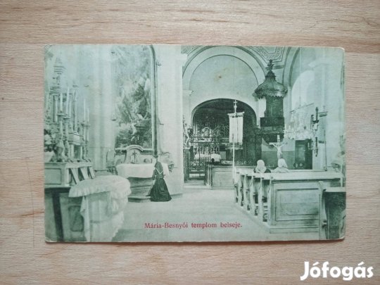 Mária-Besnyői templom belseje 1914 képeslap