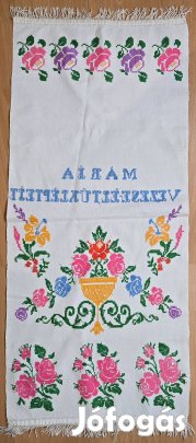 Mária vezesse életünk lépteit hímzett törölköző (T:188)