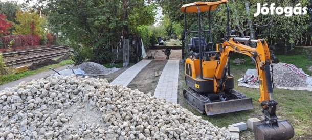 Markolás, gépi földmunka, árokásás, tereprendezés, alapásás