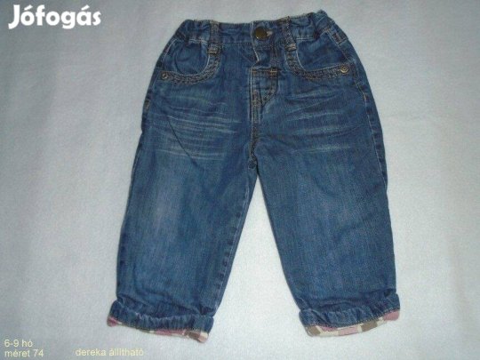 Marks&Spencer farmernadrág 6-9 hó (méret 74) állítható derekú