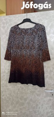 Marks & Spencer barna leopárdmintás ejtett nyakú felső, tunika