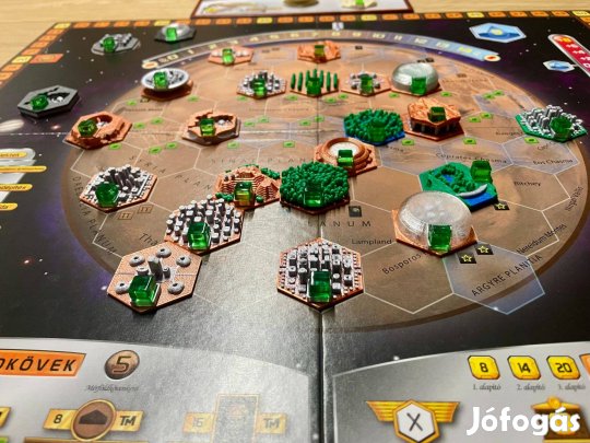 Mars terraformálása kiegészítő: egyedi 3D lapkák (28 db) és tárolók