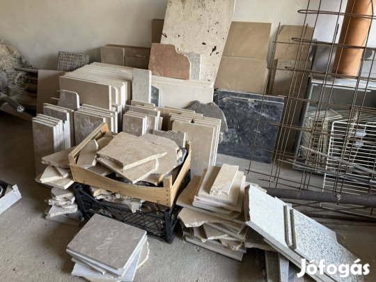 Márvány, mészkő, gránit - néhány m2, sok darab