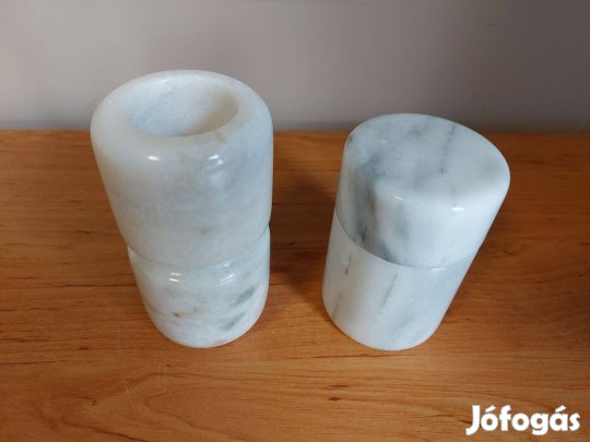 Márvány gyertya és mécsestartó, egyben eladók