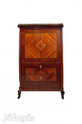 Márványlapos intarziás kisszekrény